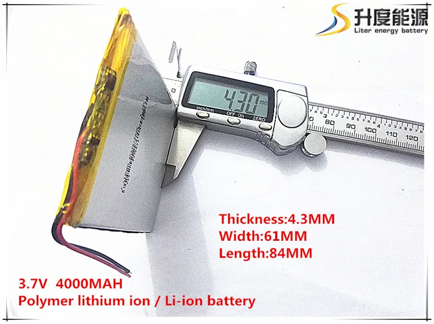 3,7 V, 4000 mAH, [436184] NTC; PLIB; полимерный литий-ионный/литий-ионный аккумулятор для планшетных ПК; внешний аккумулятор; сотовый телефон