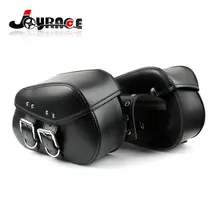 Black Leather Tool Pouches Motorcycle Side Saddle Bags for Harley Davidson Softail Models