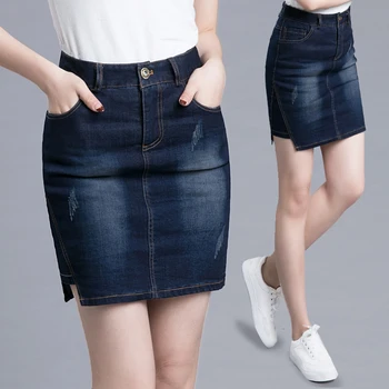 

summer new denim short women skirt solid slim sexy office lady jean skirts top quality