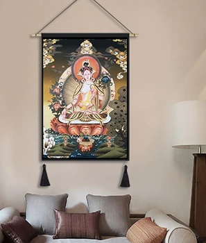 

70*50cm 8 style Green Tara Buddha Thangka Cloth Paintings living room bedroom ethnic style