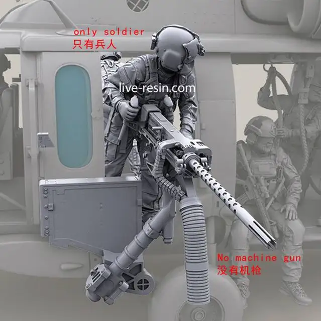 Helicopter Crew Set US HH-60G Pave Hawk 1:35 Scale 7 Figures Model Kit Unpainted