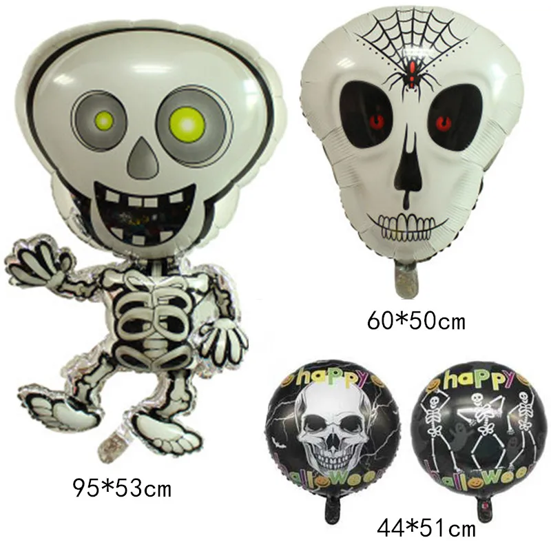 

Dancing Skeletons Foil Balloons Skull Helium Balloon Globos Inflatable Toys Halloween Decorations Bar decor Event Party Supplies