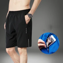 NEW 2019 Summer Active Casual loose Zipper pocket Shorts male breathable fitness thin quick drying Short trousers plus Size 7XL active casual quick drying top