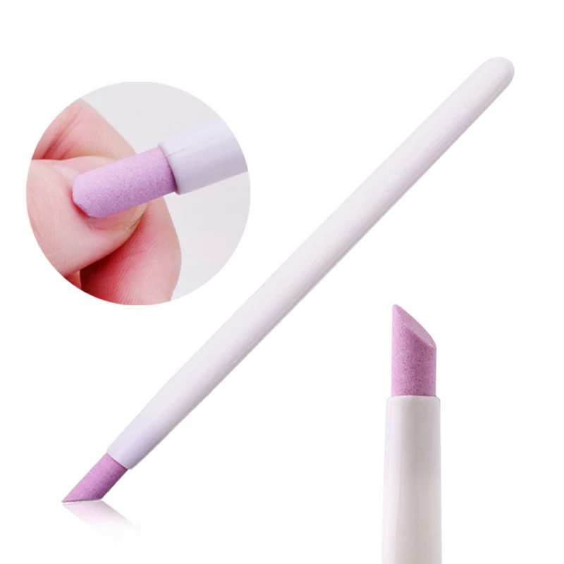 

2pcs/lot Professional Quartz Scrubs Stone Cuticle Stick Pen Spoon Cut Nail Pusher Manicure Tools YW9302