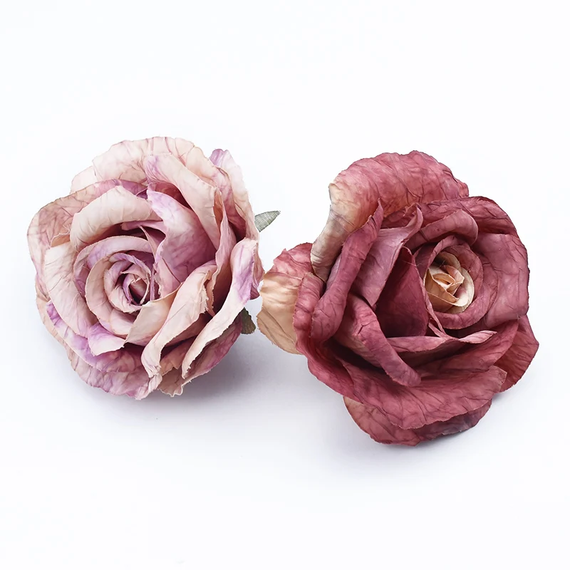 5 шт. шелковые розы для скрапбукинга, свадебные цветы, настенные вечерние аксессуары для дома, украшения для рождественской елки, недорогие искусственные цветы
