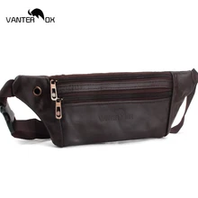 VANTER быка, коровы, кожа, Мужская поясная сумка, Новая повседневная маленькая поясная сумка, Мужская поясная сумка для сотового телефона и кредитных карт, дорожная нагрудная сумка