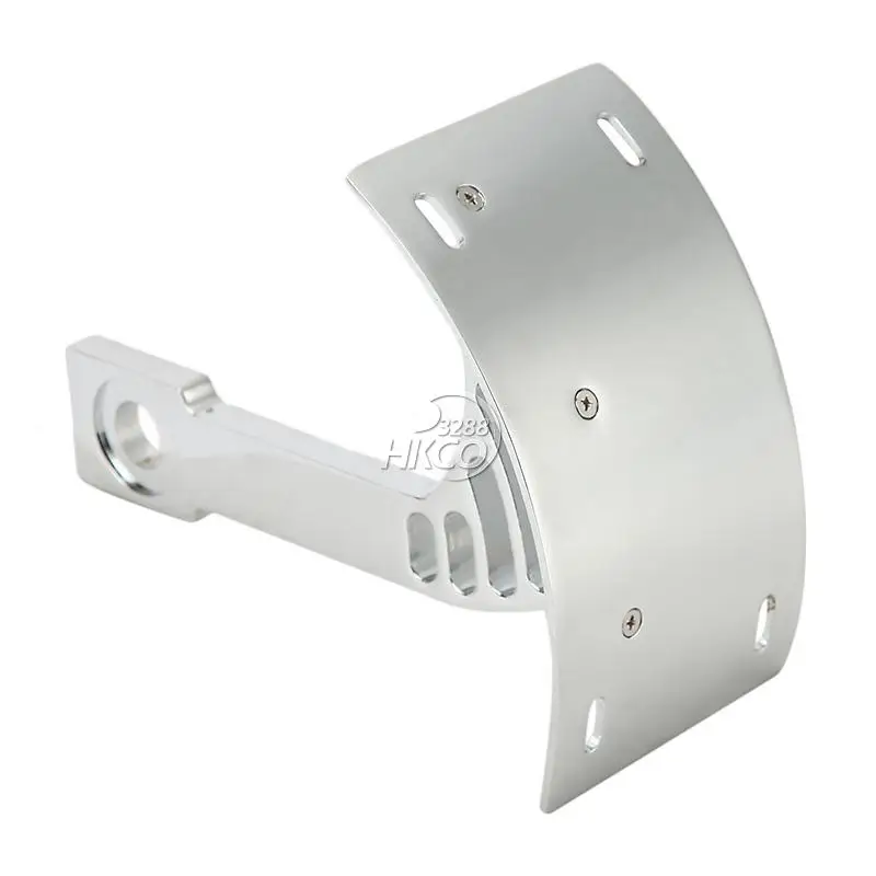 

Silver Curved License Plate Relocator Holder For Yamaha Road Star Warrior 02-05