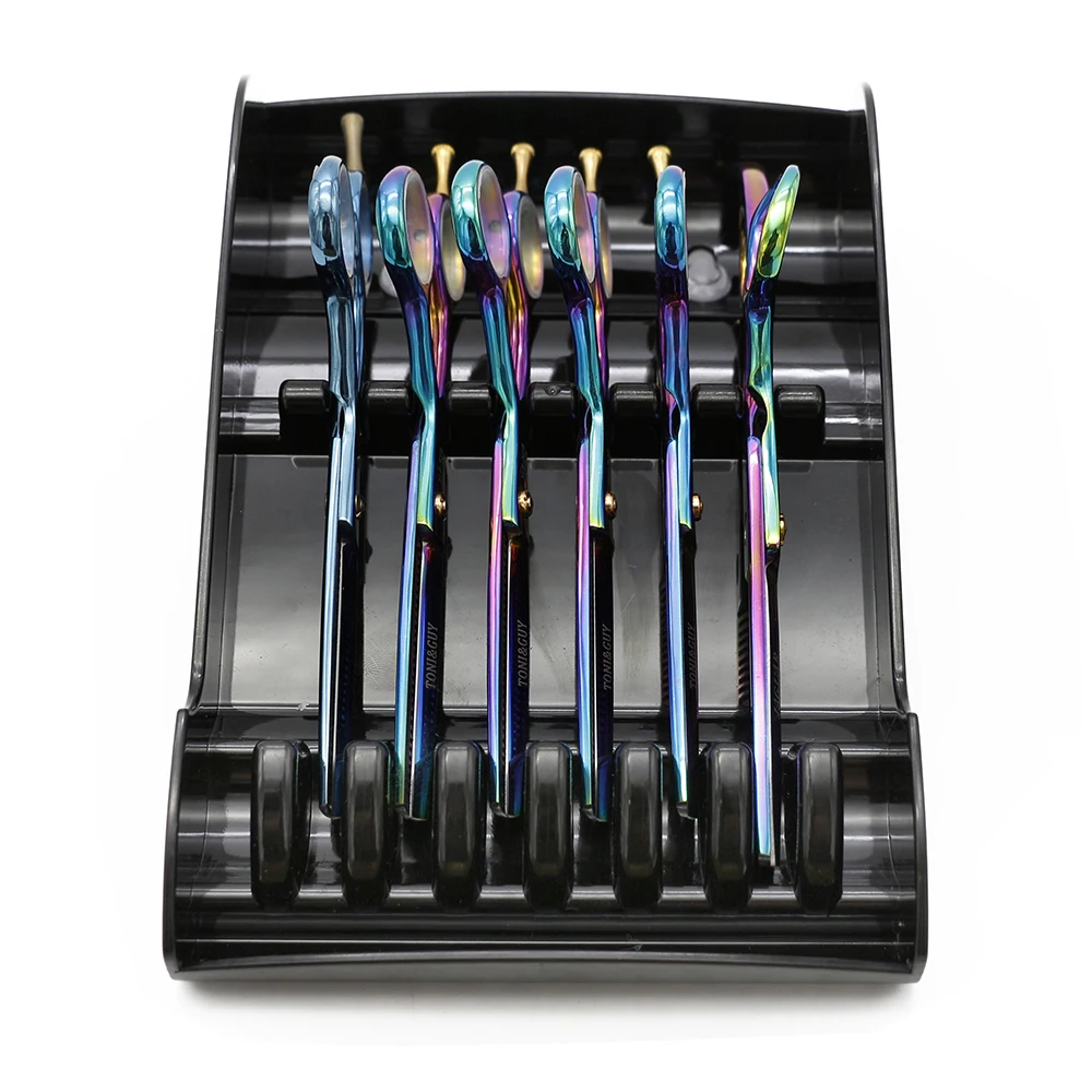 

Useful Design ABS Barber Scissor Case For Salon Shop Anti Slide Shear Holder Hairdressing Tool Can Place 6 Scissors Multi Colors