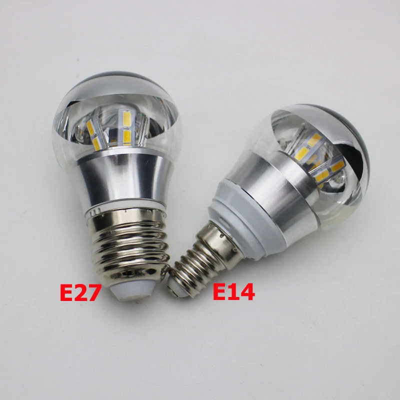 8pcs Led Bulb G45 3w 5w 7w E27 E26 E14 Mirror Half Silver Globe Shape Energy Saving Warm White 3000k 6000k Ac 110v 220v - Led Bulbs & Tubes - AliExpress