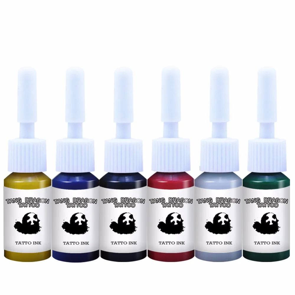 6Pcs/Lot Tattoo Ink Set Permanent Makeup Micro Pigment Lasting Long 5ml