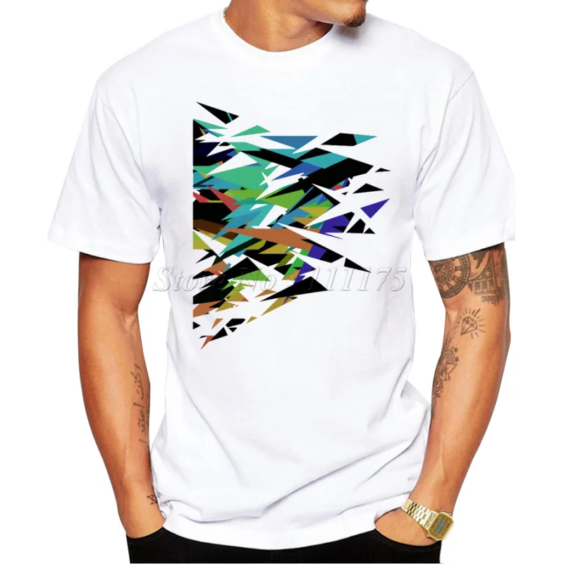 2016 Men's Fashion abstract art Design T Shirt Male Casual Tops Hipster