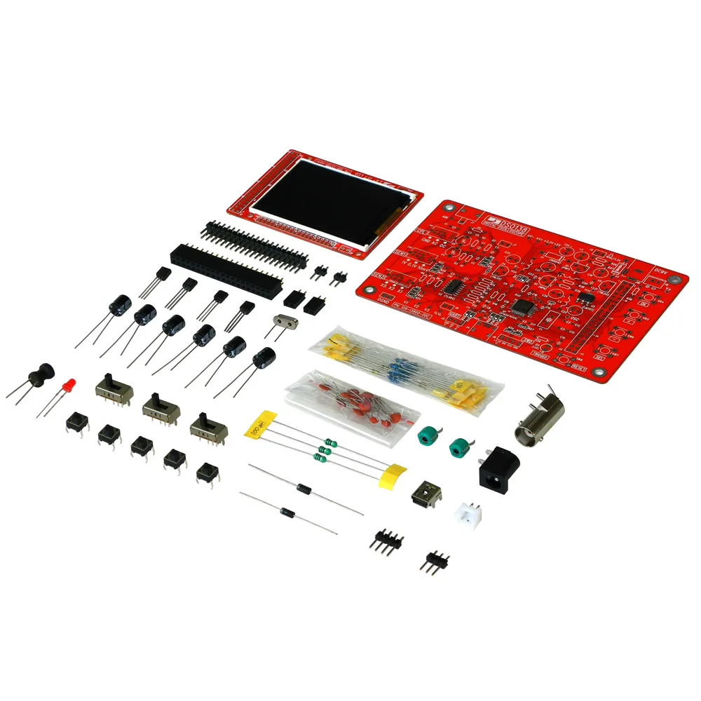 DSO138 2," TFT Мини цифровой осциллограф DIY Kit части осциллографа для нового учащегося SMD припаянный электронный Обучающий набор 1Msps