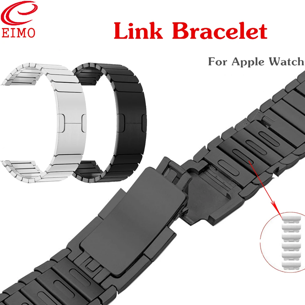 

EIMO Link Bracelet for Apple Watch 4 3 iwatch band 42mm 44mm 38mm 40mm Stainless Steel gen.6 Wristband Watchband Series 4 3 2 1