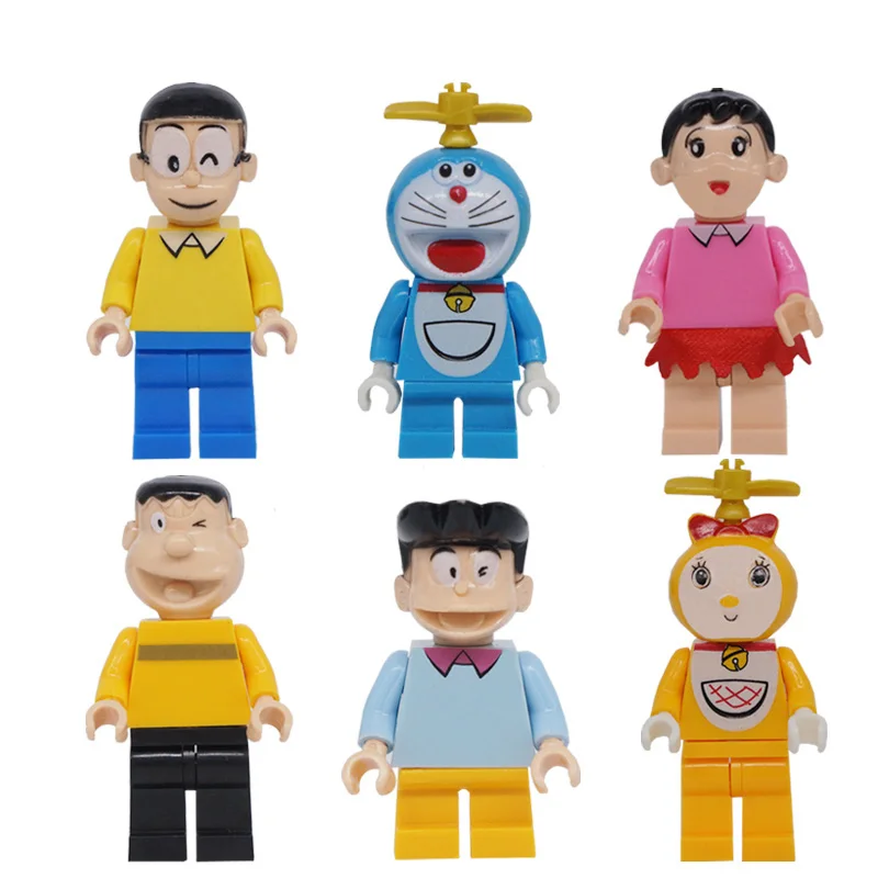 

Doraemon Dorami Nobita Minamoto Shizuka Konta Takeshi Honekawa Mini Toy Action Figure Building Block Compatible with Legoes