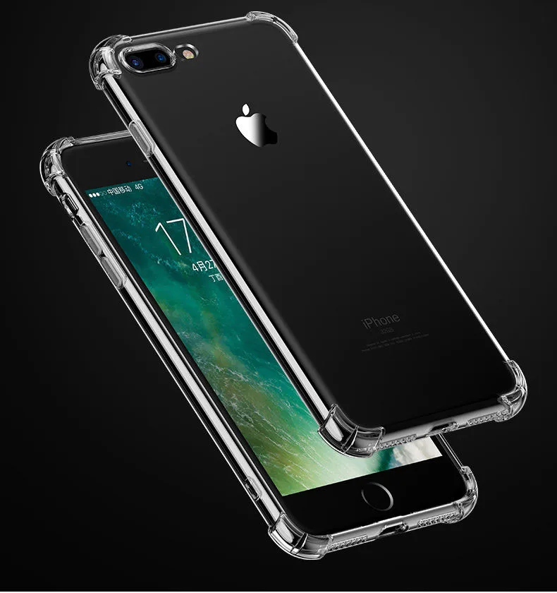 Чехол для iPhone 7 6 6s 8 X Plus Clear мягкий чехол силиконовый защитный рукав прозрачная крышка для iPhone 6 5S 4 4S Назад Shell