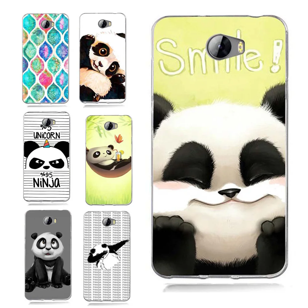 Case For Huawei Y5 ii Y5ii Cover/5A LYO-L21/Y6 II Compact TPU Coloful Soft Butterfly panda Painted Design Fundas B032 |