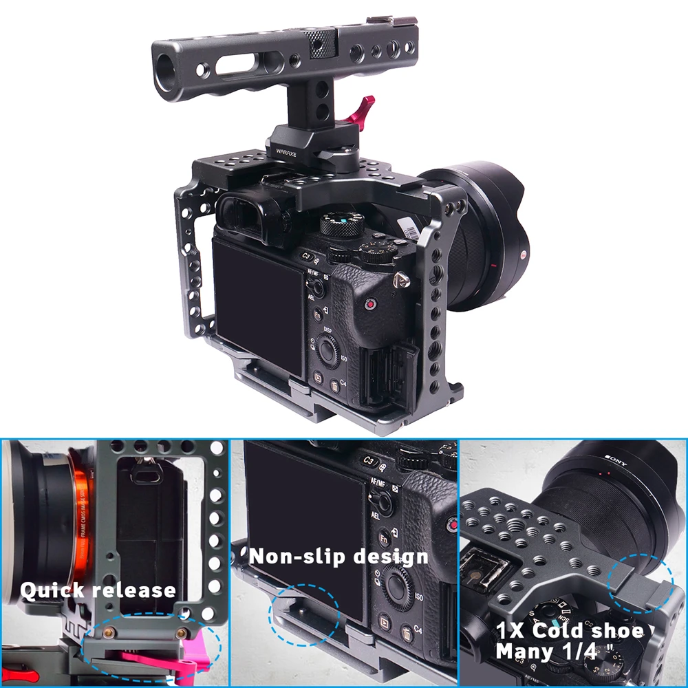 A7III a7r3 комплект камеры клетка встроенный быстрый выпуск подходит Arca Swiss для sony A7R3 A73 II A7R II A7S II A7M3 A7RIII A7III/A7MIII