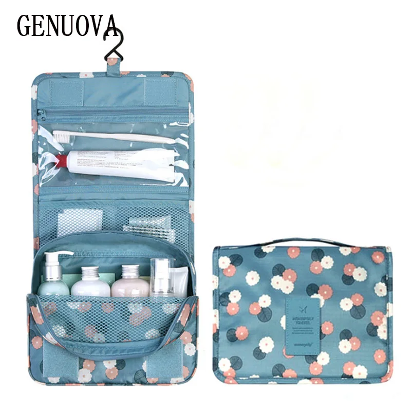  Hook Makeup Bag Travel Cosmetic Bag Organizer Case Women Men Waterproof Necessaries Large Make Up C