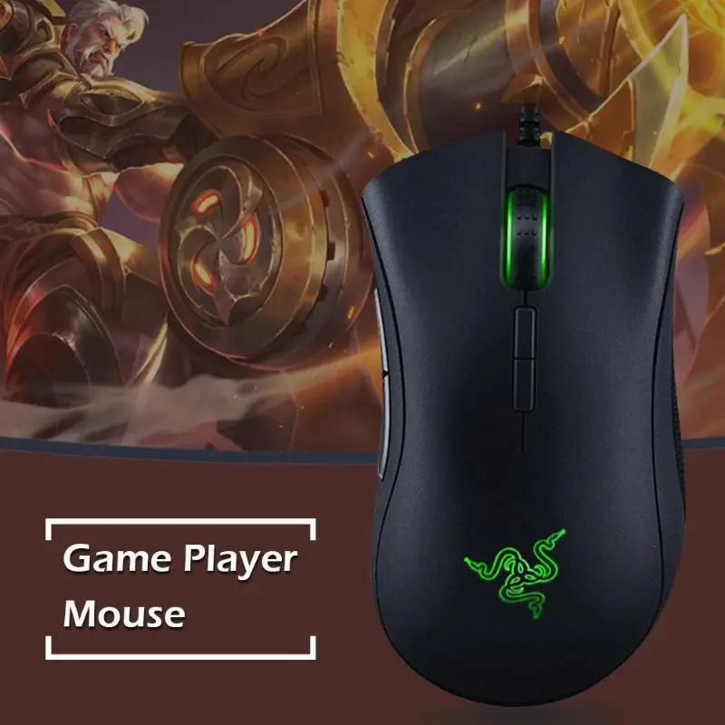 Razer DEATHADDER ELITE игровая мышь USB Проводная эргономичная игровая мышь с подсветкой 16000 dpi программируемая оптическая мышь для макросъемки