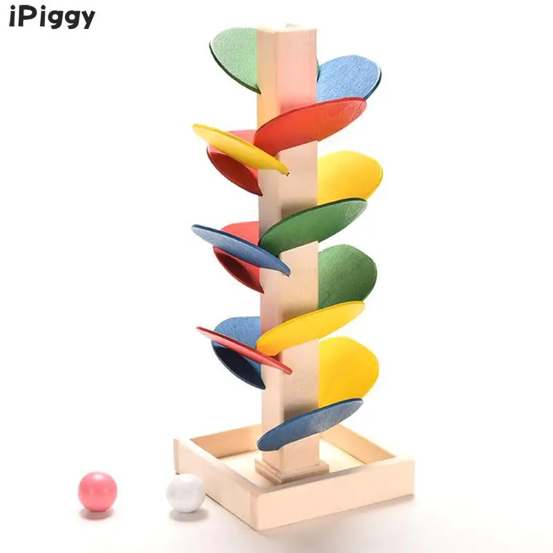 Деревянные игрушки iPiggy для детей деревянные красочное дерево мраморный шар