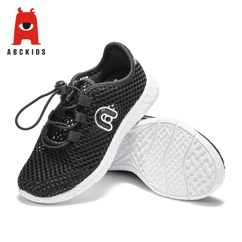 ABC KIDS 2019 summer black solid color net mesh children's comfortable running sports shoes