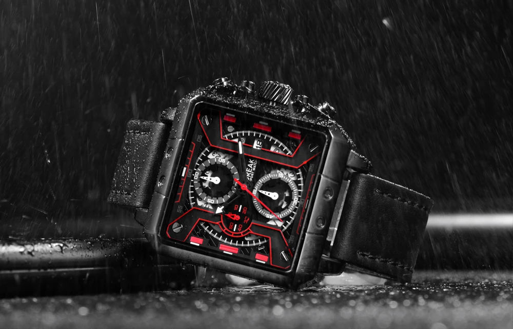 BREAK мужские роскошные модные наручные часы многофункциональные повседневные Кварцевые спортивные часы с хронографом водонепроницаемые часы с календарем и светящимися часами