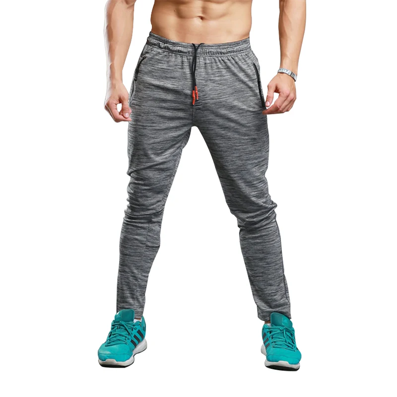

Grey Running Pants Men Sport Elastic Slim Basketball Drawstring Men Gym Workout Trousers Sexy Men Training Pants
