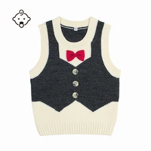 Свитер для маленьких мальчиков; жилет без рукавов; цвет красный, черный; Детская школьная форма; сезон осень-зима; теплая вязаная одежда; пуловеры