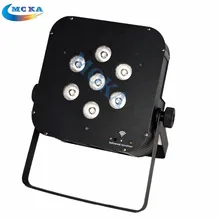 8 шт./лот беспроводной, DMX 512 4in1 RGBW 7x10 Вт светодиодный Par Батарея освещение снизу вверх DJ DMX сценический прожектор Par