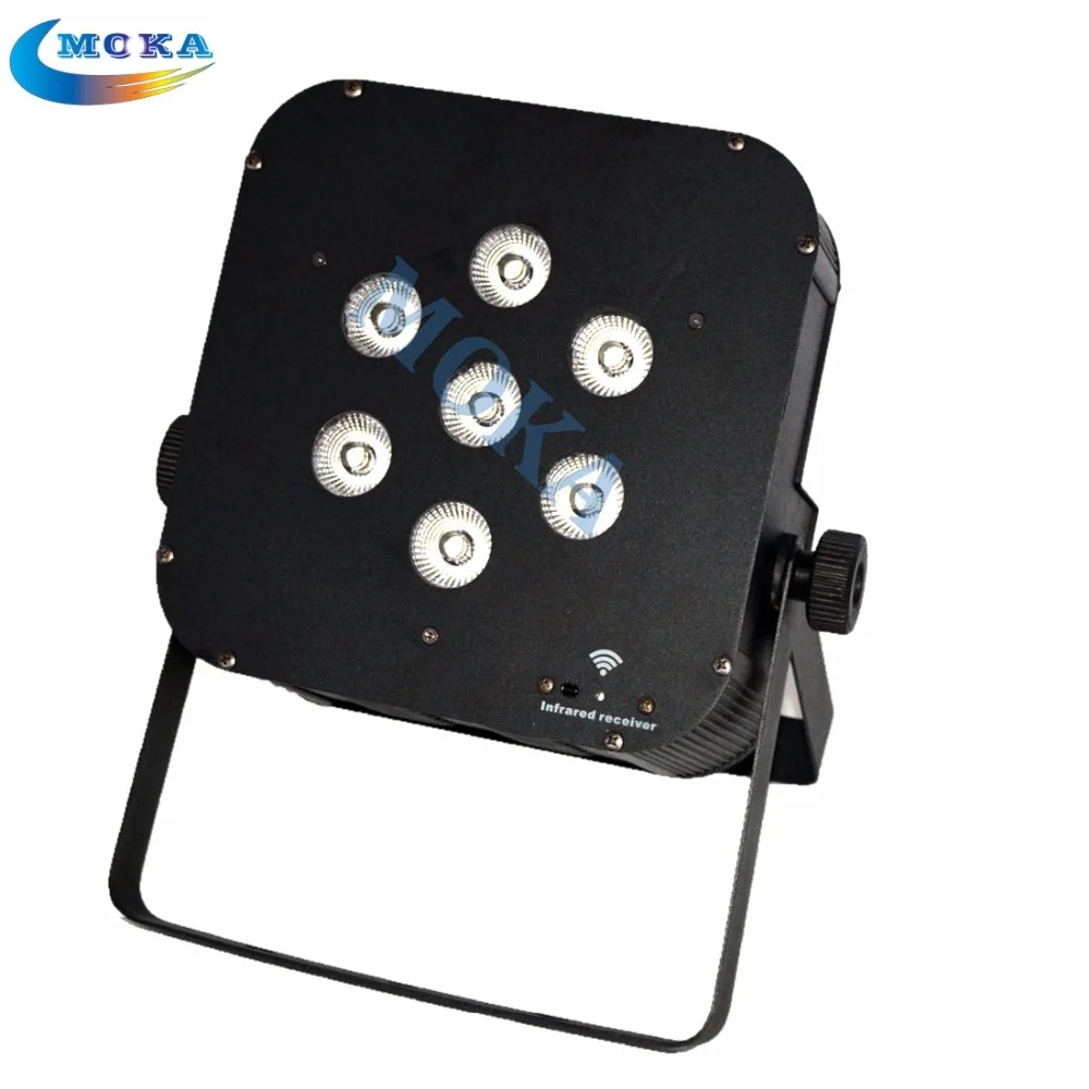 

8PCS/lot Dmx Wireless 4in1 RGBW 7x10w LED Par Battery Uplight Lighting DJ DMX PAR Stage Lighting