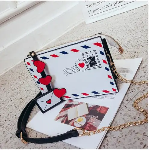 

Women's new fashion girl small handbag pu leather small envelope bag shoulder messenger clutch bag guity67