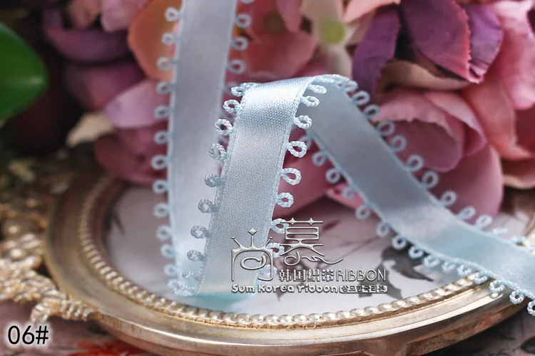 100yards 10mm 16mm picot ribbon korean satin ribbon for diy hair bow bowknot accessories wedding party decoration