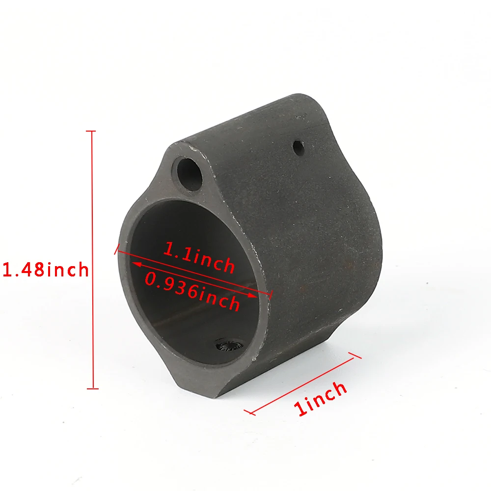 Ohhunt Steel Gas Block Low Profile Set Screw Standard Barrel 0.936 Inch Inside Diameter AR-15 LR308 Tactical Hunting Accessories (1)