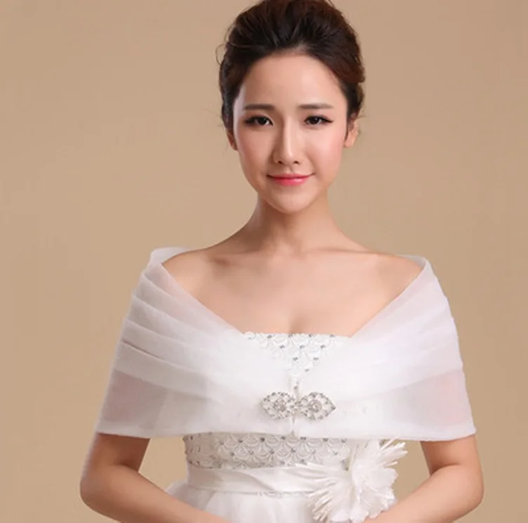 

White Red Bridal Coat Bride Wrap Wedding Accessories Shawl