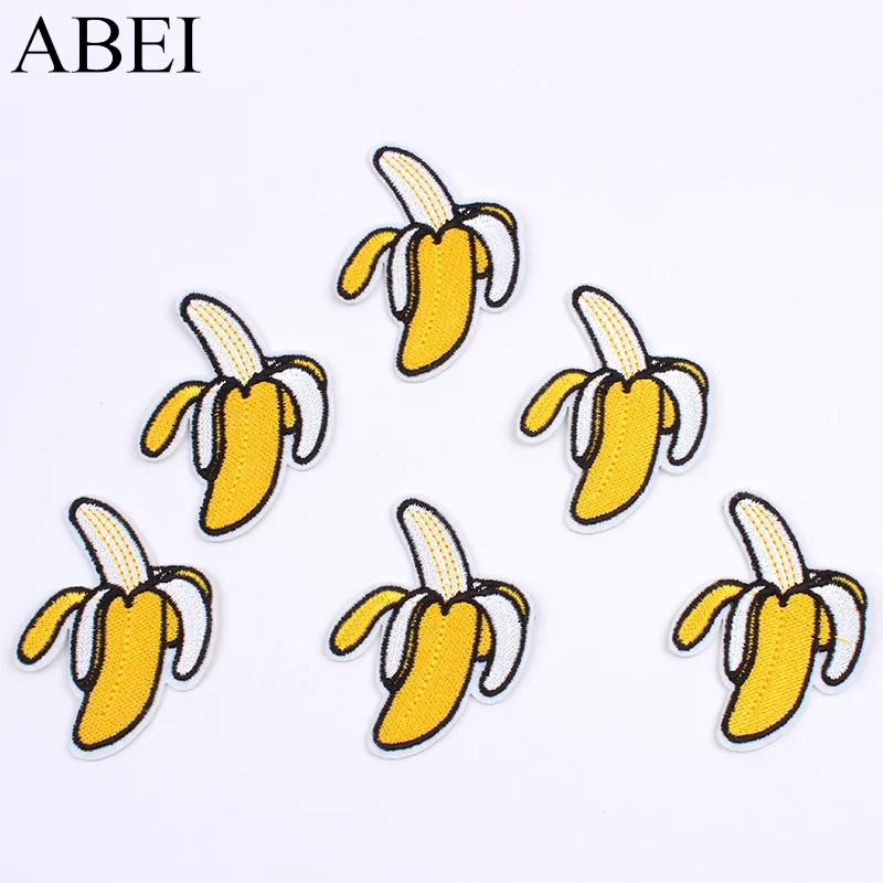 

10pcs/lot DIY Clothing Repair Stickers Embroidery Banana Patch Sew On Cartoon Fruits Appliques Handmade Patchwork Craft for Jean