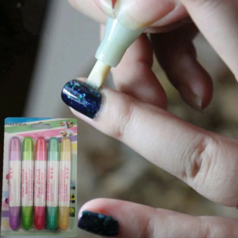 

WUF 5Pcs Nail Art Polish Remover Pen Corrector Cleaner Correct DIY Tool Nails Mistakes Tool Nail Art Equipment