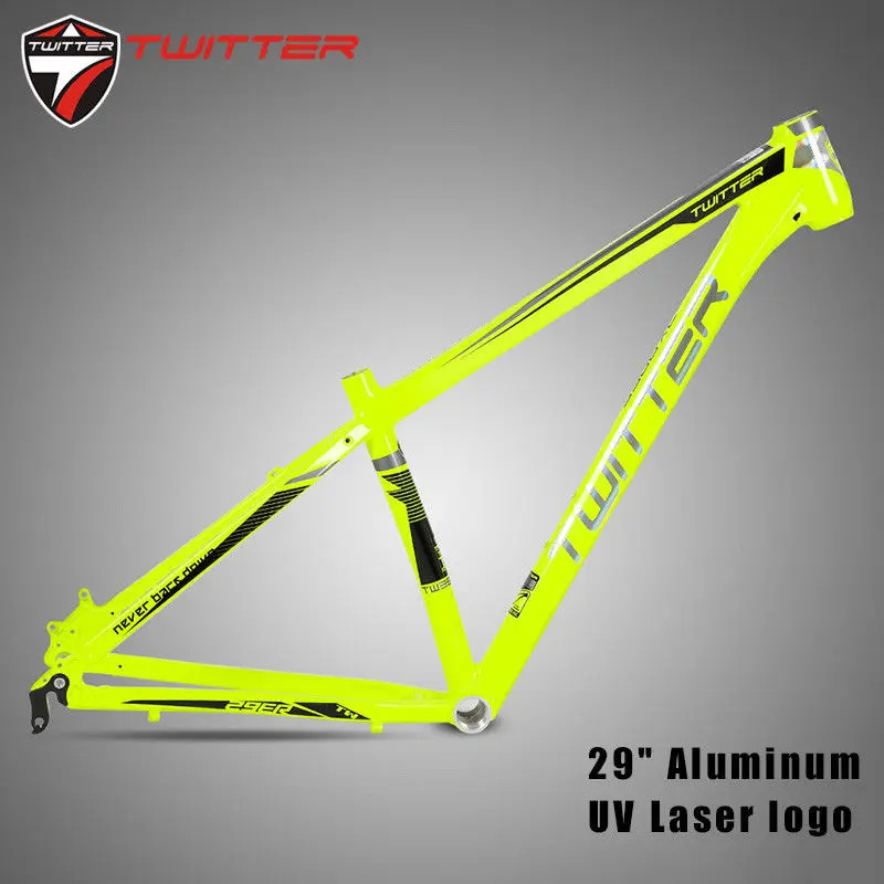 Твиттер 3900XC 29er рама для горного велосипеда 19 дюймов алюминиевая рама для горного велосипеда MTB Размер колеса 29er рама для велосипеда - Цвет: Yellow-19in