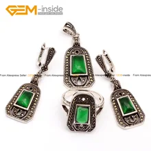 Модные круглые шарики для украшений, набор цветов, выбор щита, старина, тибетское серебряное кольцо, серьги, кулон, ювелирные наборы