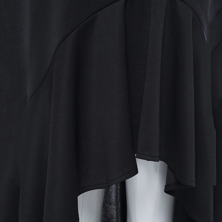 Clocolor Dress Women Party Elegant Plus Size Ruffles Sexy Slash Neck Backless Wedding Evening Floor Length Asymmetrical Dress