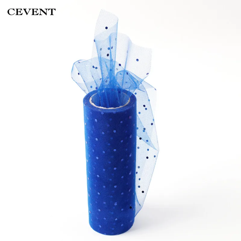 CEVENT 10YardX15cm Блестящий рулон тюля с блестками из органзы прозрачная газовая юбка