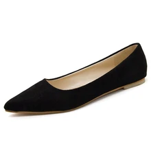 Г. весенне-осенние туфли на плоской подошве женские замшевые туфли на плоской подошве с острым носком женские туфли розового и черного цвета