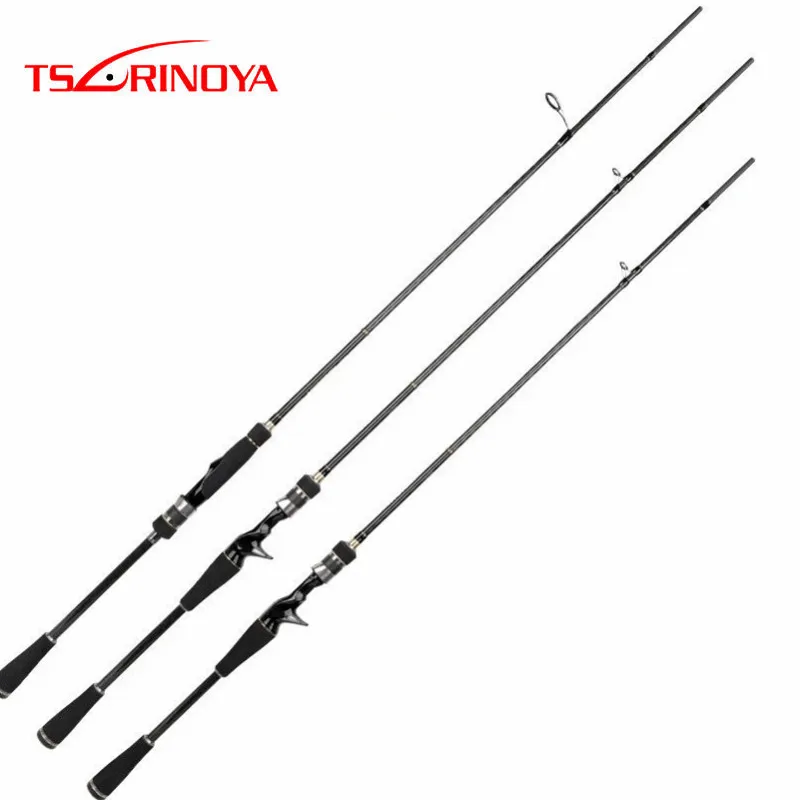 Discount  TSURINOYA Baitcasting/Spinning Fishing Rod 1.98/2.13m Carbon Fibre And FUJI Accessories Power M Sec