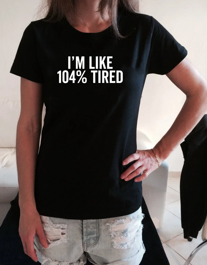 Футболка I'm Like 104%, черная модная забавная футболка с надписью для девочек, милый топ Tumblr Grunge Hipster 90 s, топы для девочек, одежда