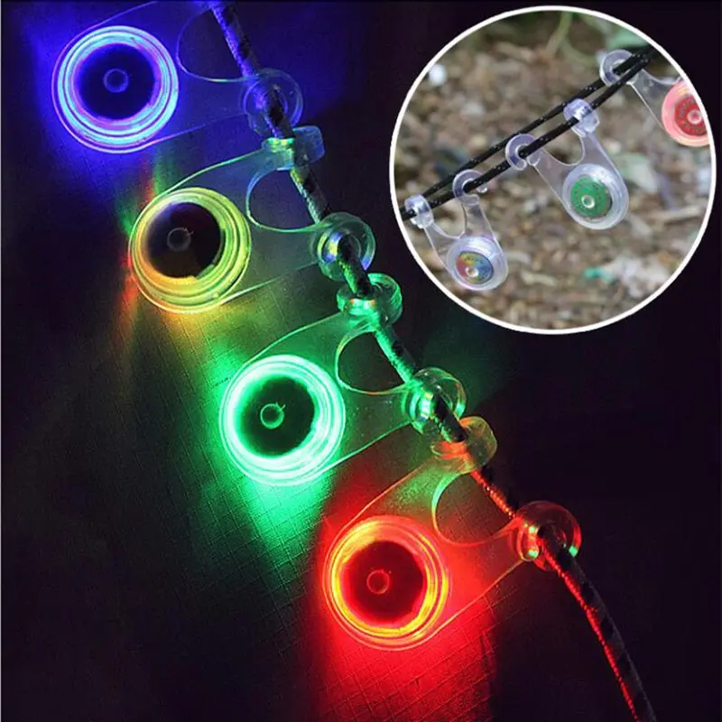 Beste Outdoor Camping LED Opknoping Tent Touw Lichten Mini Night Fiets Draagbare Waarschuwing Tail Lampen Trekking Rugzak Noodverlichting