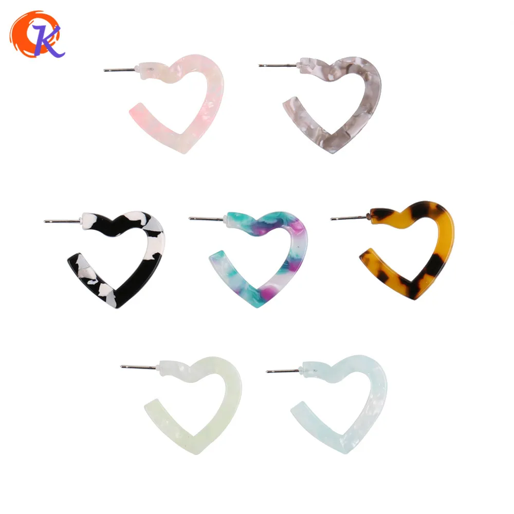 Выберите цвета реальные серьги 29 мм Brincos полые в форме сердца Разноцветные серьги-гвоздики полимерный материал для женщин Элегантный дизайн