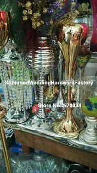 

mental wedding aisle crystal pillars Wedding walkway stand Centerpiece for Party Christmas wedding decor