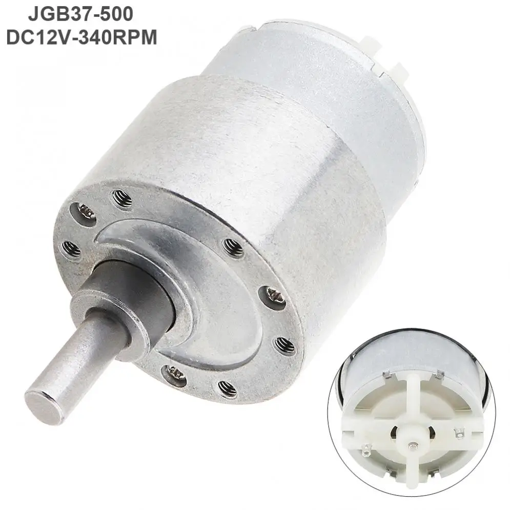 

JGB37-500 DC12V 340RPM Reducer Motor with Alloy Gear and 6mm Shaft Diameter for Intelligent Toy / Automatic Equipment