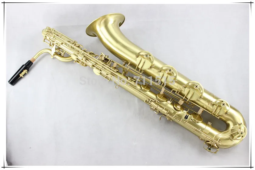 Professional Baritone Saxophone Copy Brass Matte Gold Plated High