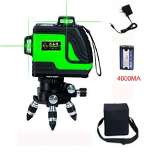 Бренд 12 линий 3D или 8 линий лазерный уровень самонивелирующийся 360 горизонтальный и вертикальный крест супер мощный зеленый лазерный луч линия