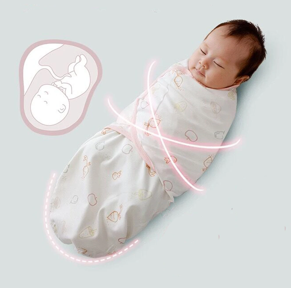

Newborn Envelope Cocoon Baby Wrap Sleeping Bags Babies Swaddle 100%Cotton 0-3 Months New born Baby Blankets Soft Sleepsacks